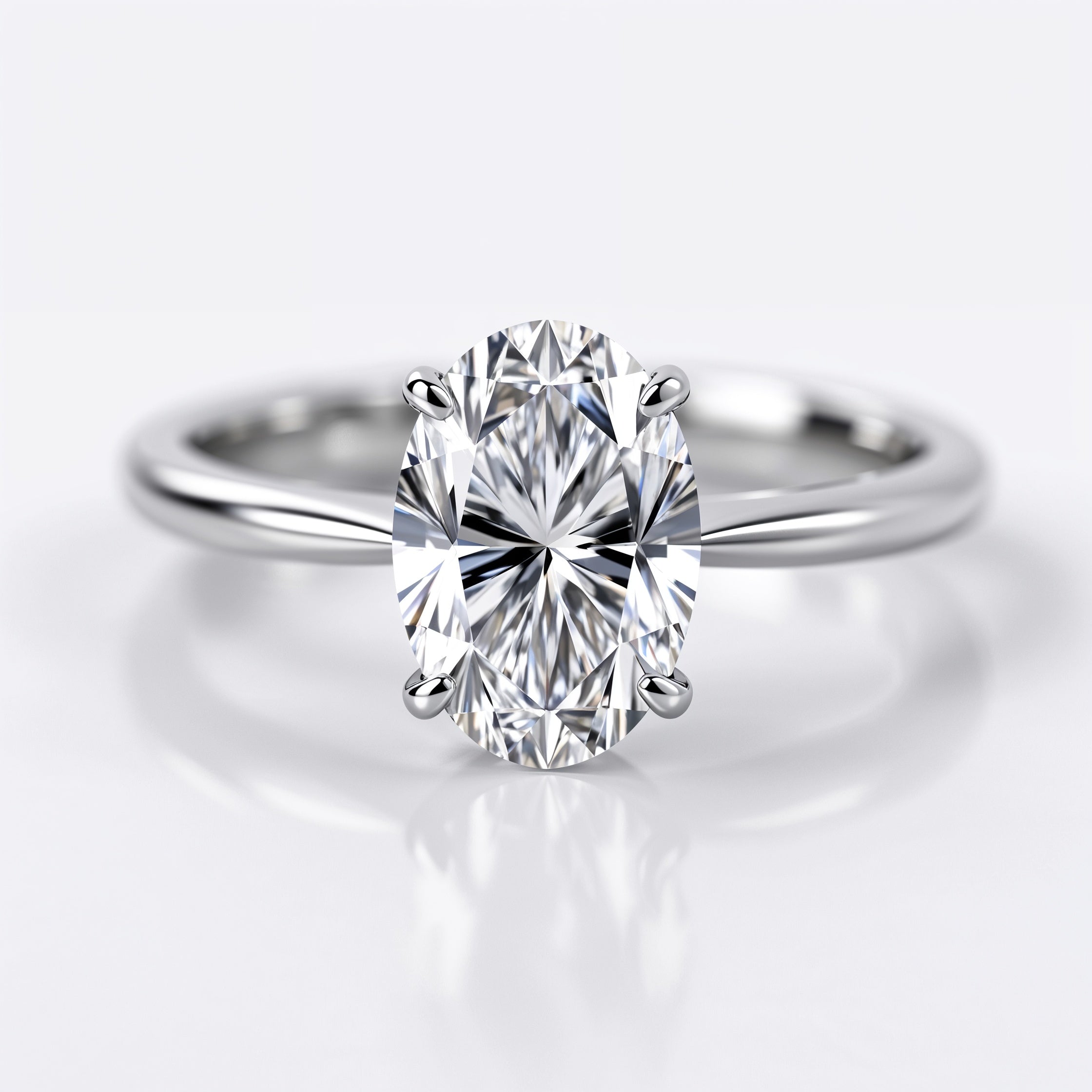 Classic Oval-Cut Solitaire Engagement Ring