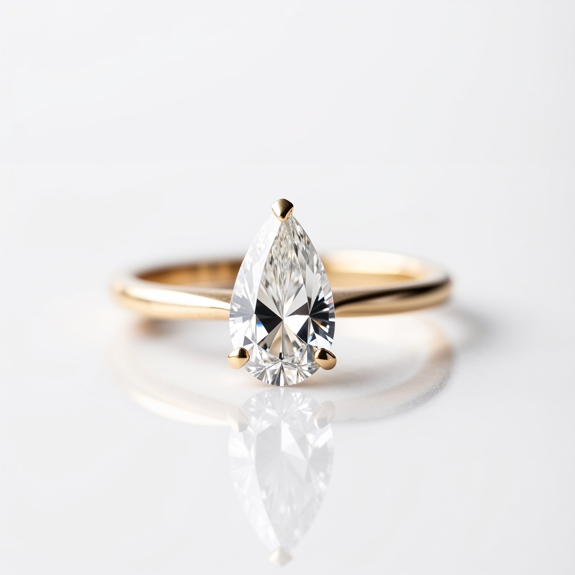 Classic Pear-Shaped Solitaire Engagement Ring