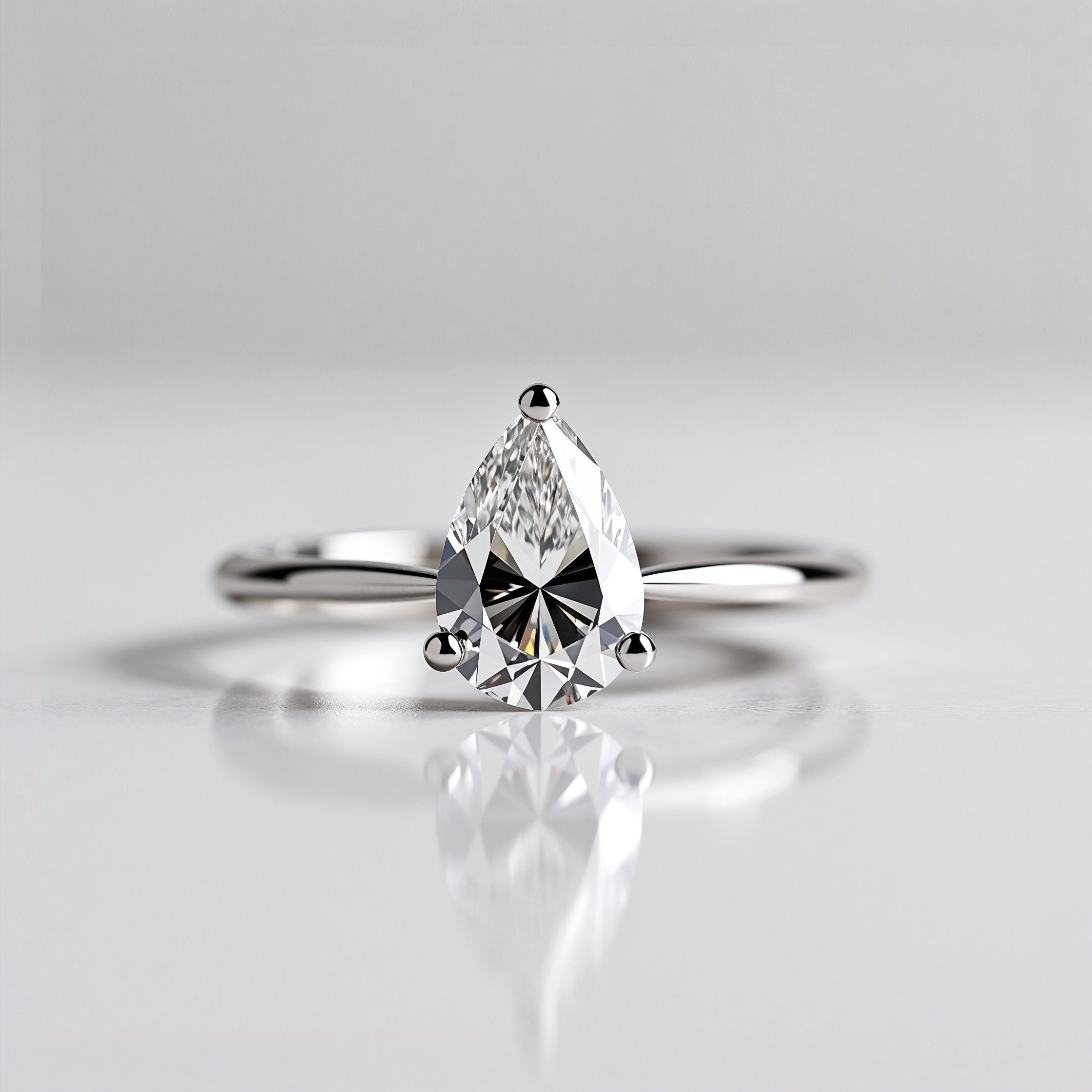 Classic Pear-Shaped Solitaire Engagement Ring