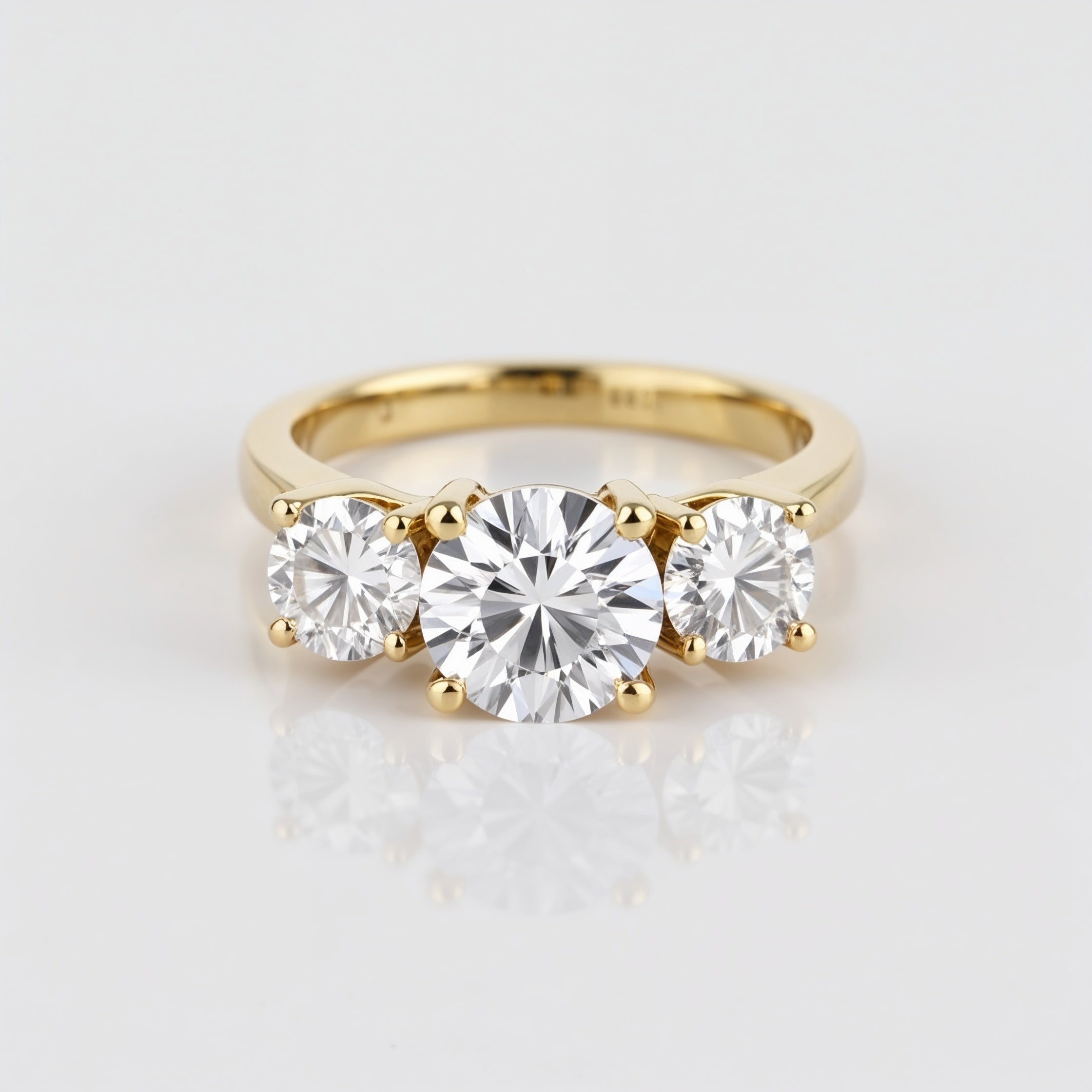 Eternal Round Cut Trilogy Engagement Ring