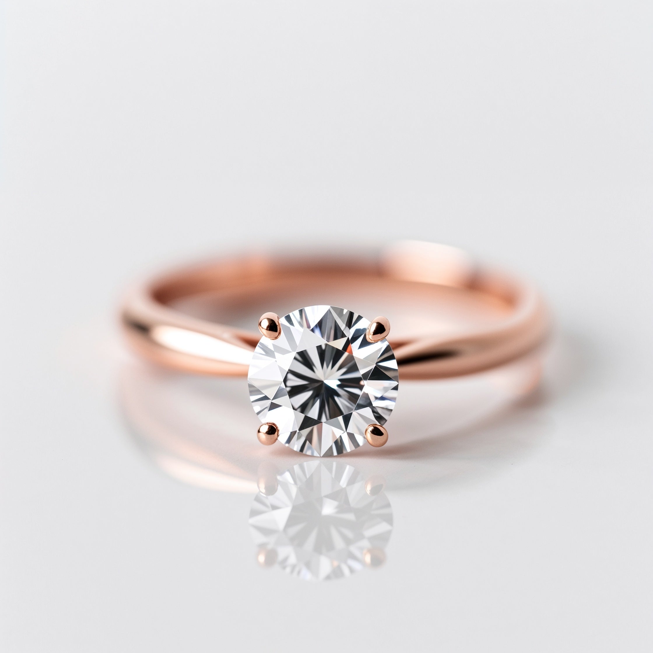Classic Round Brilliant Cut Solitaire Engagement Ring
