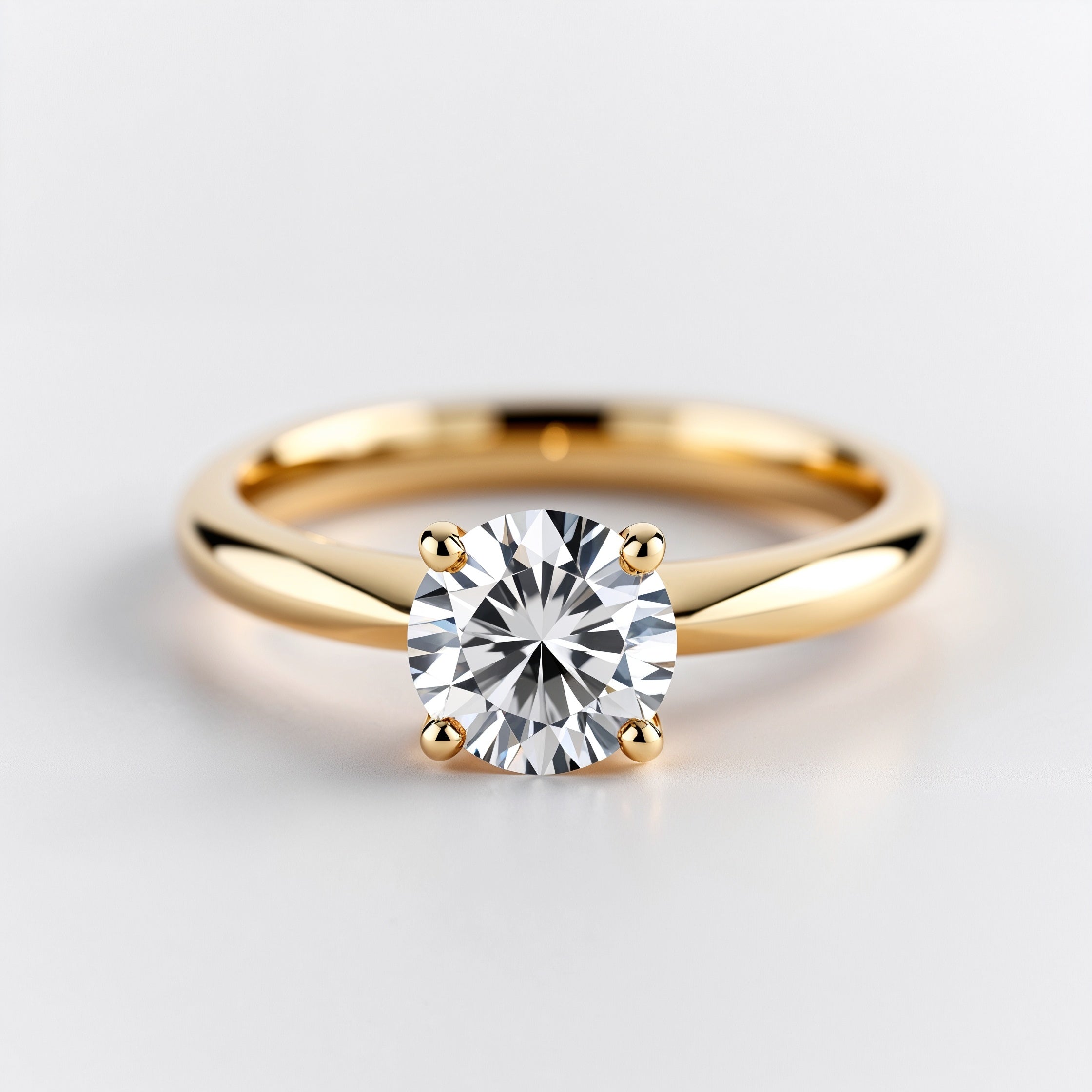Classic Round Brilliant Cut Solitaire Engagement Ring