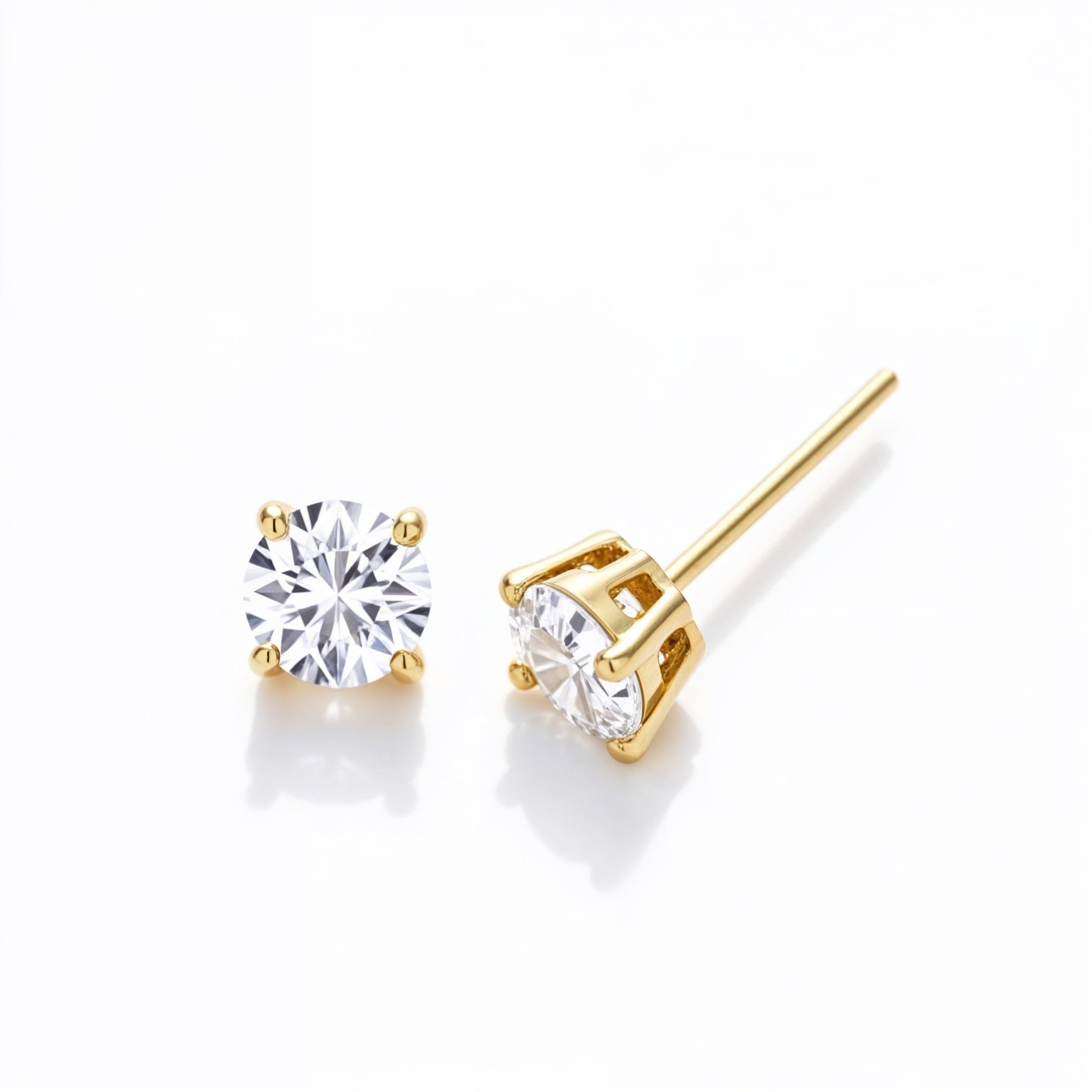 Radiance Round Lab-Grown Diamond Stud Earrings