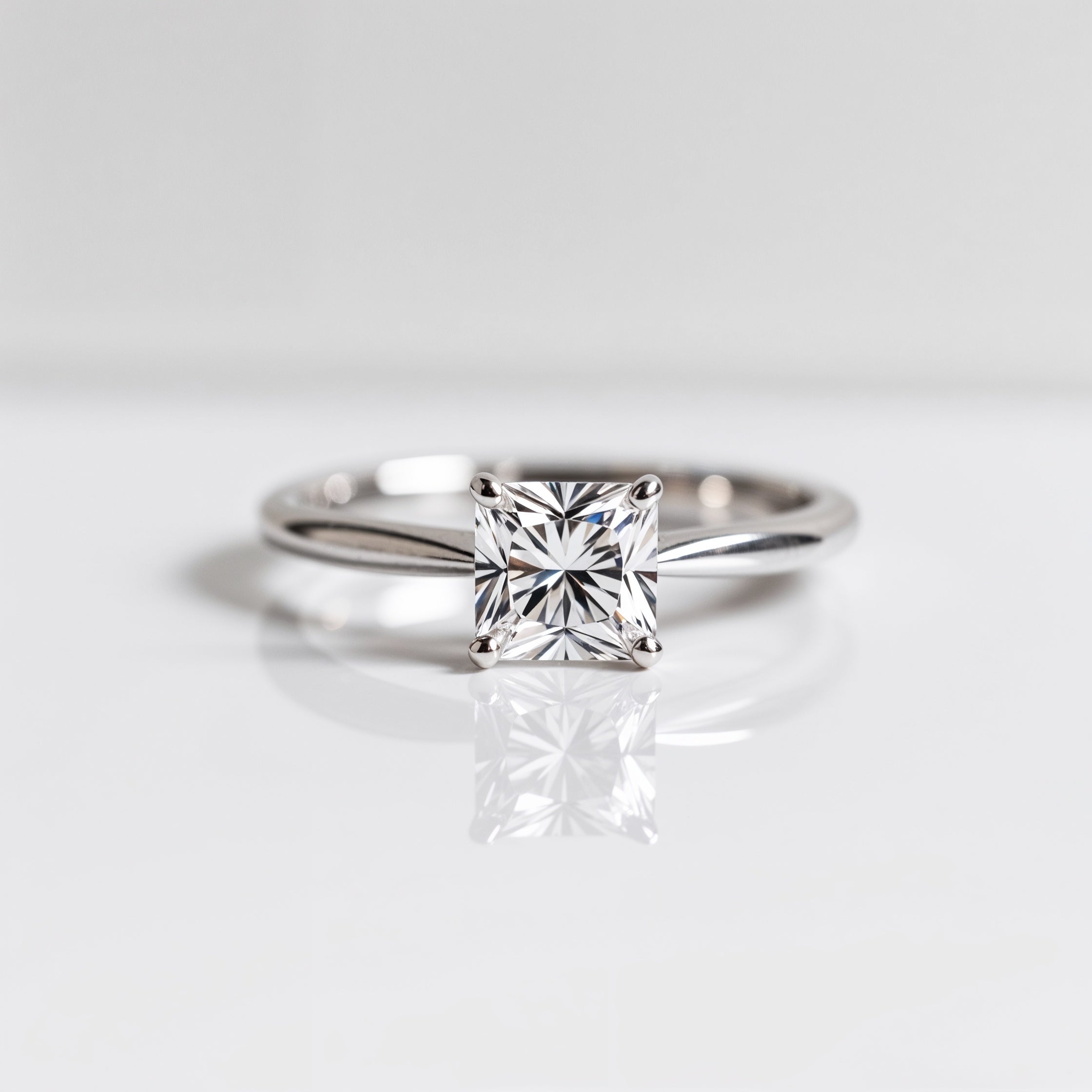 Classic Princess Cut Solitaire Diamond Engagement Ring