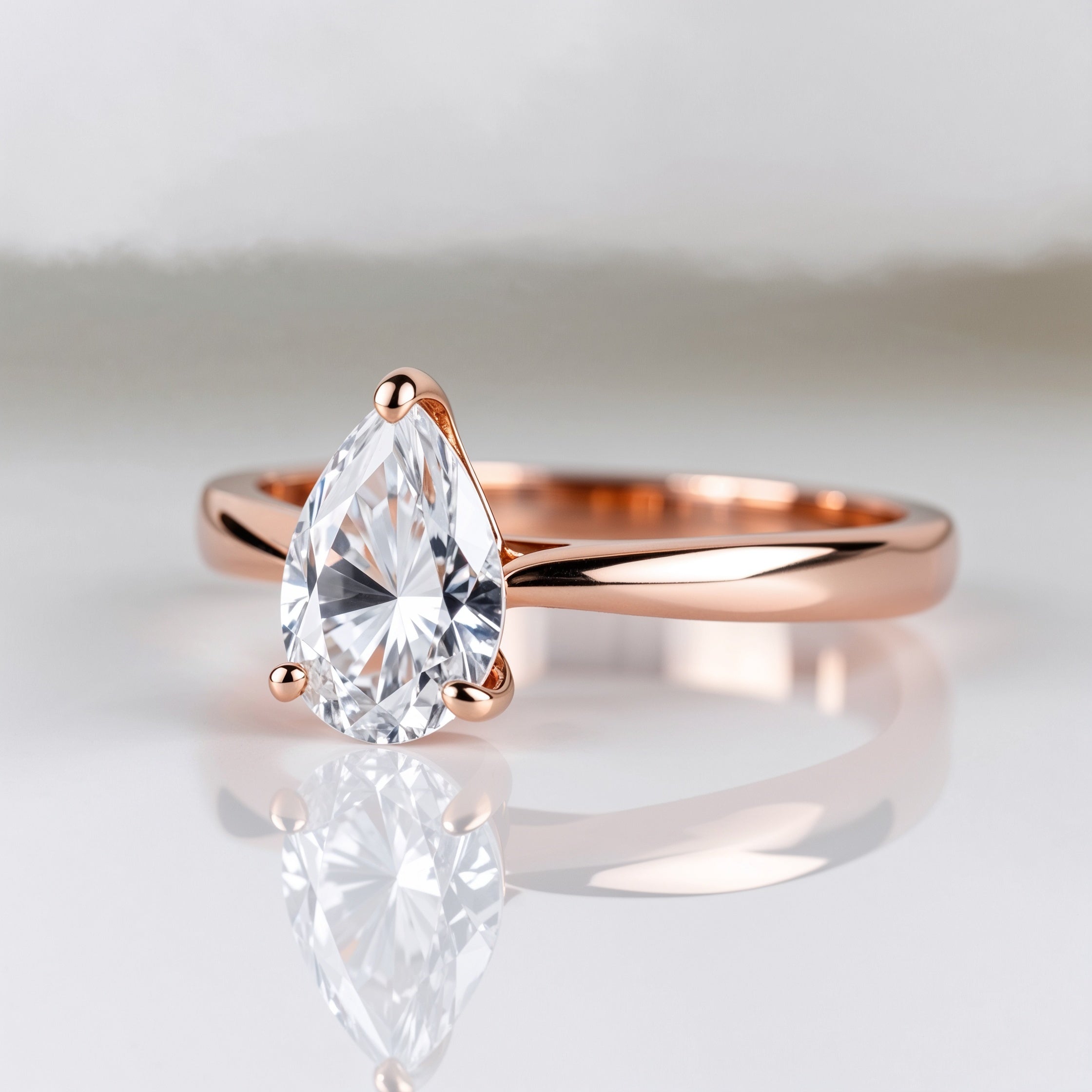 Classic Pear-Shaped Solitaire Engagement Ring