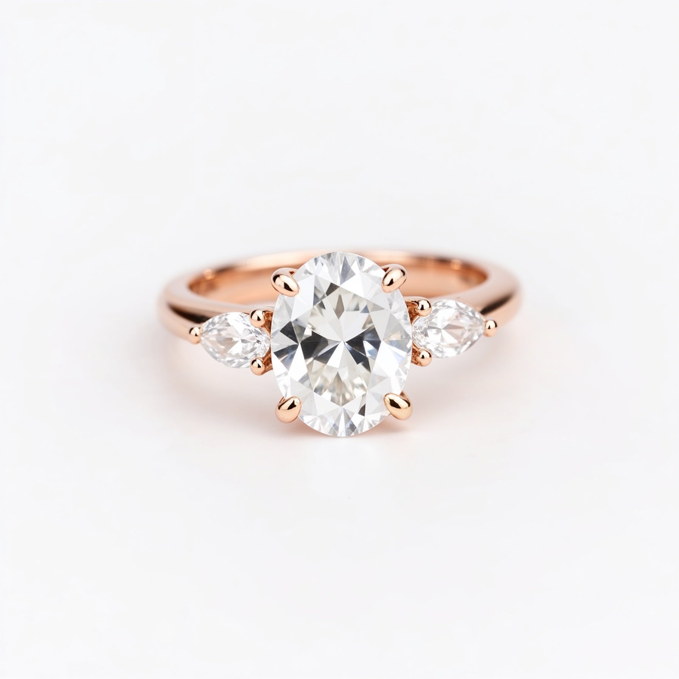 Timeless Oval Cut Trilogy Engagement Ring