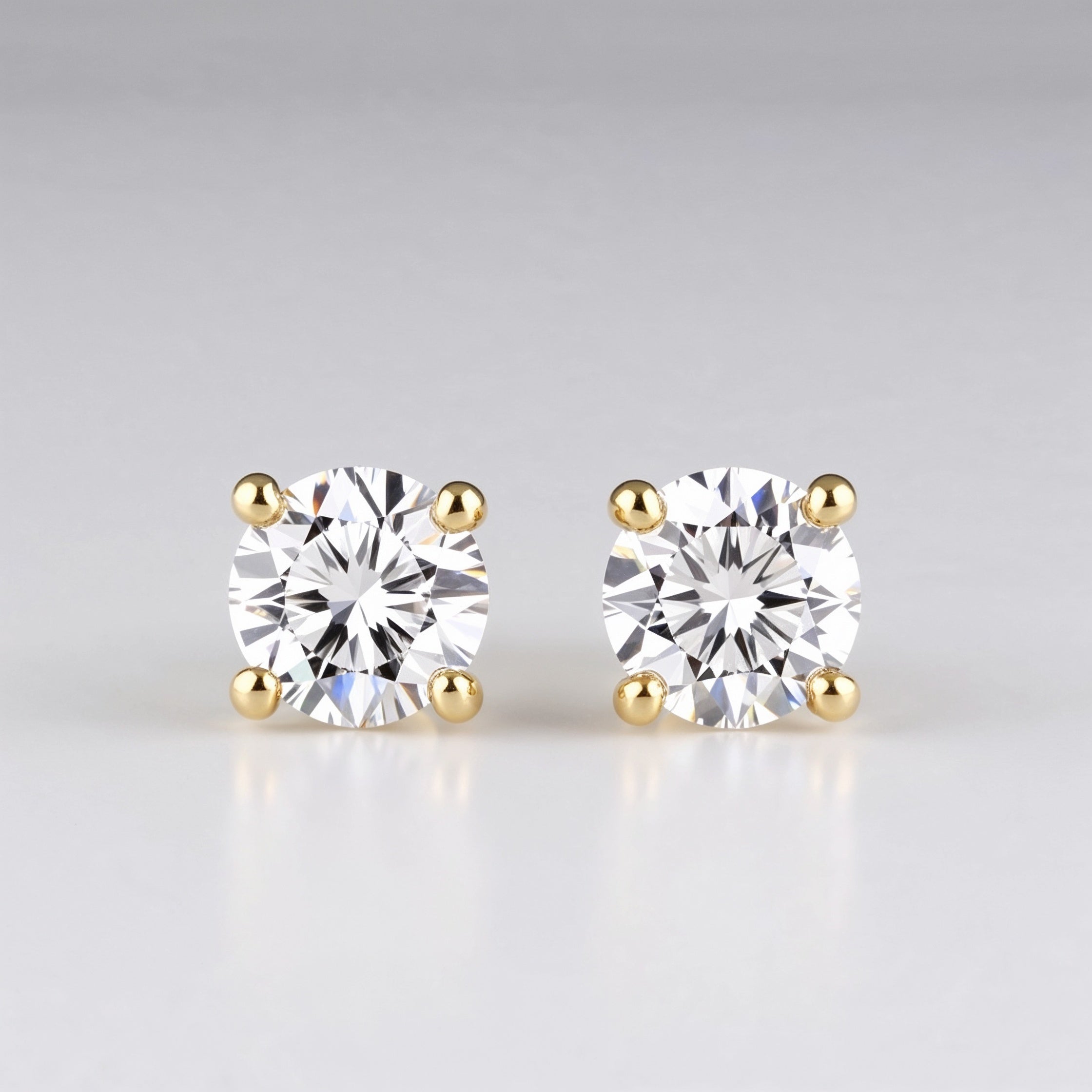 Radiance Round Lab-Grown Diamond Stud Earrings