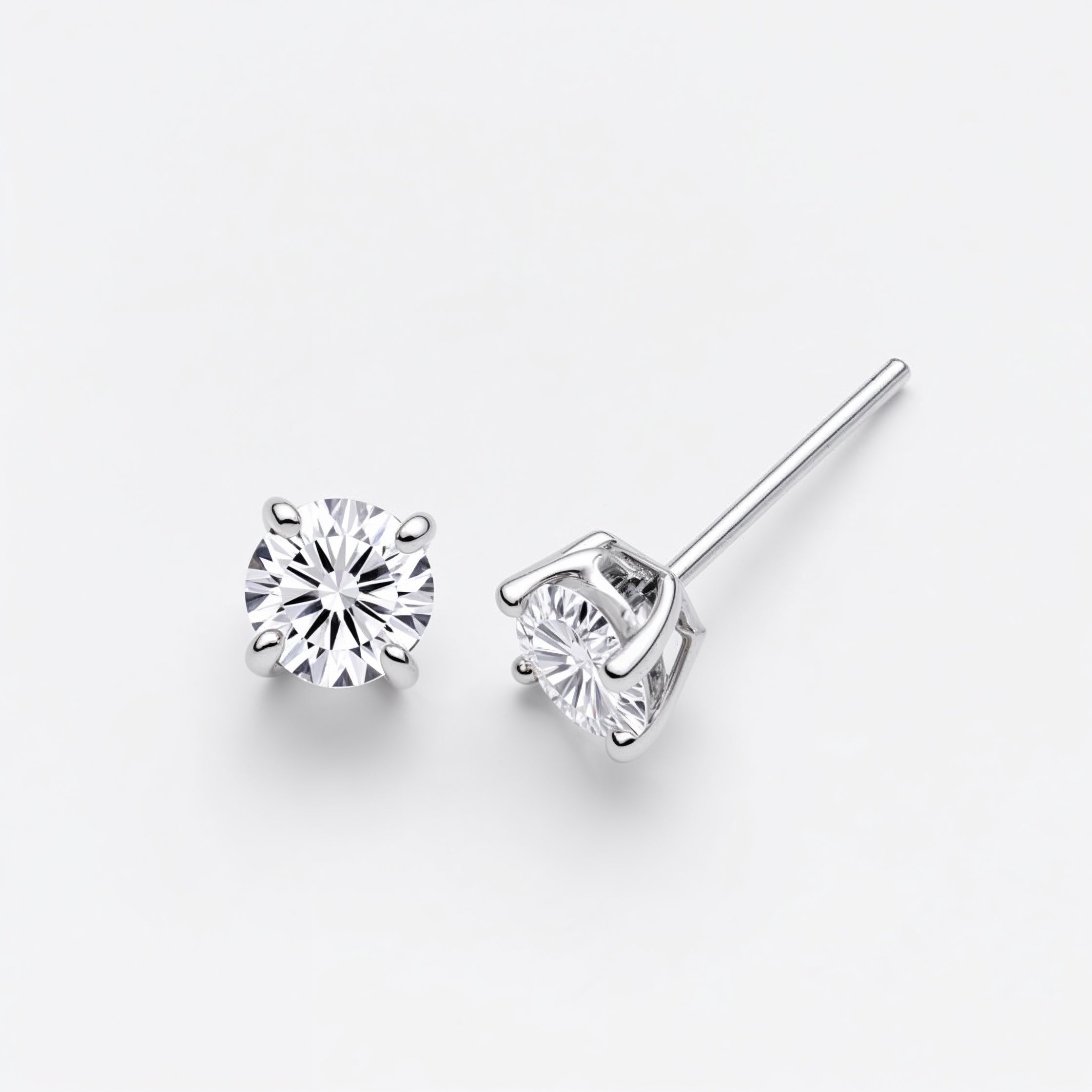 Radiance Round Lab-Grown Diamond Stud Earrings