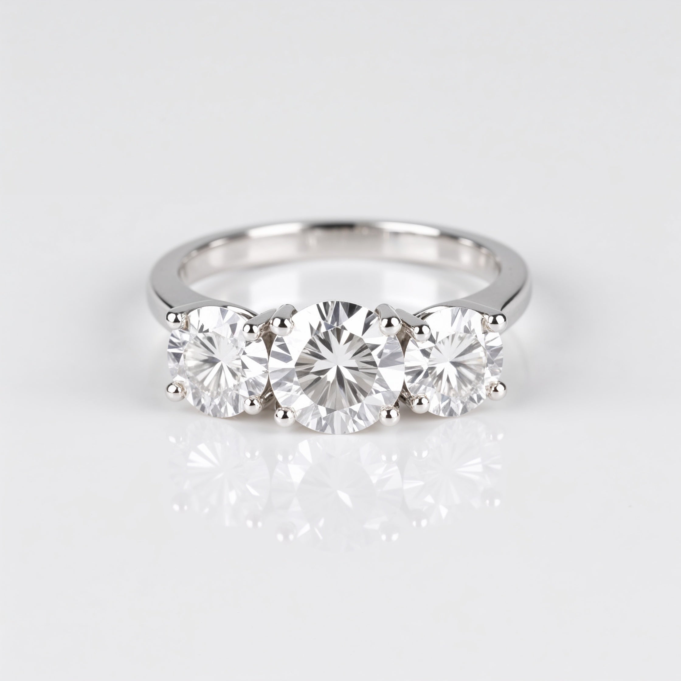 Eternal Round Cut Trilogy Engagement Ring