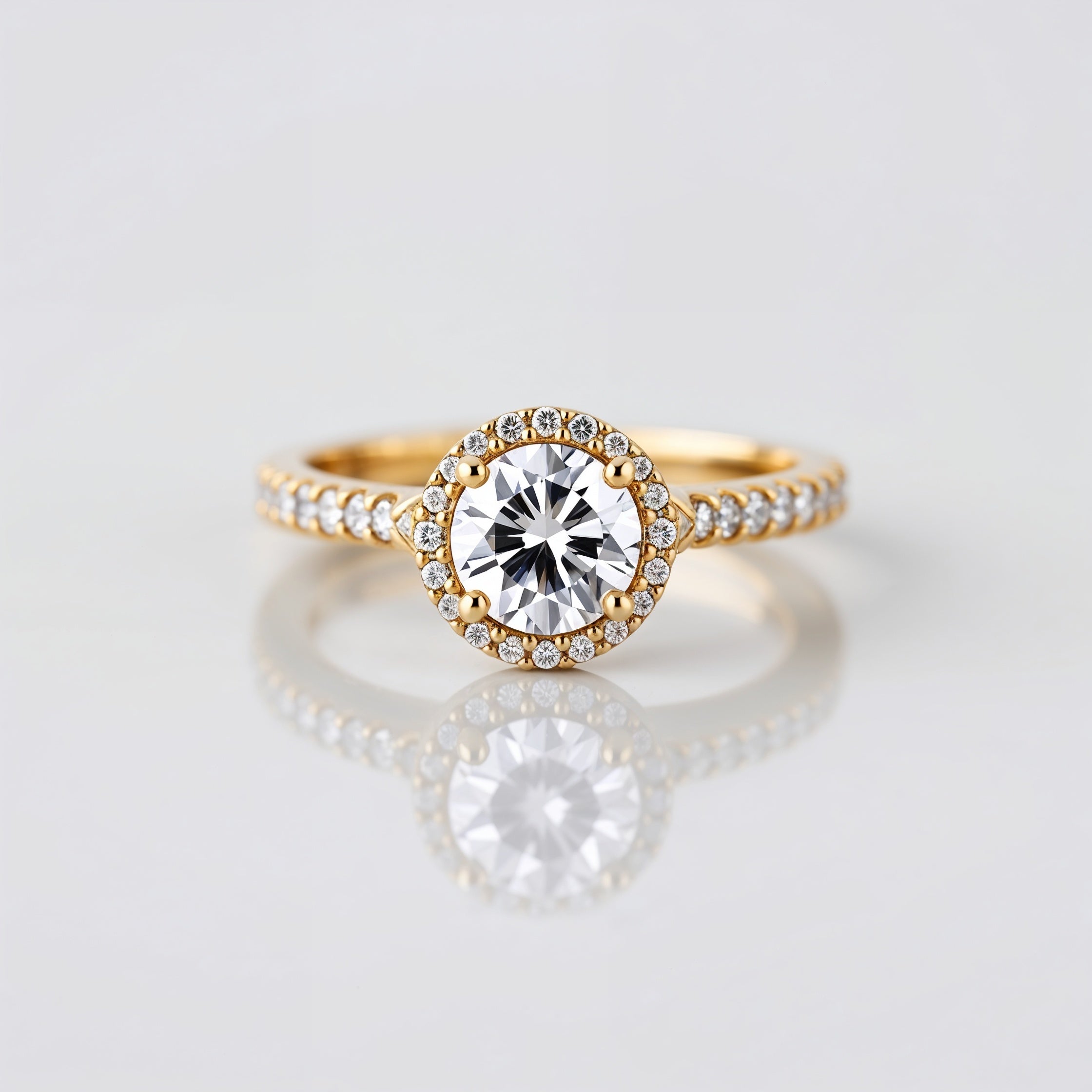 Divine Round Brilliant Halo Engagement Ring