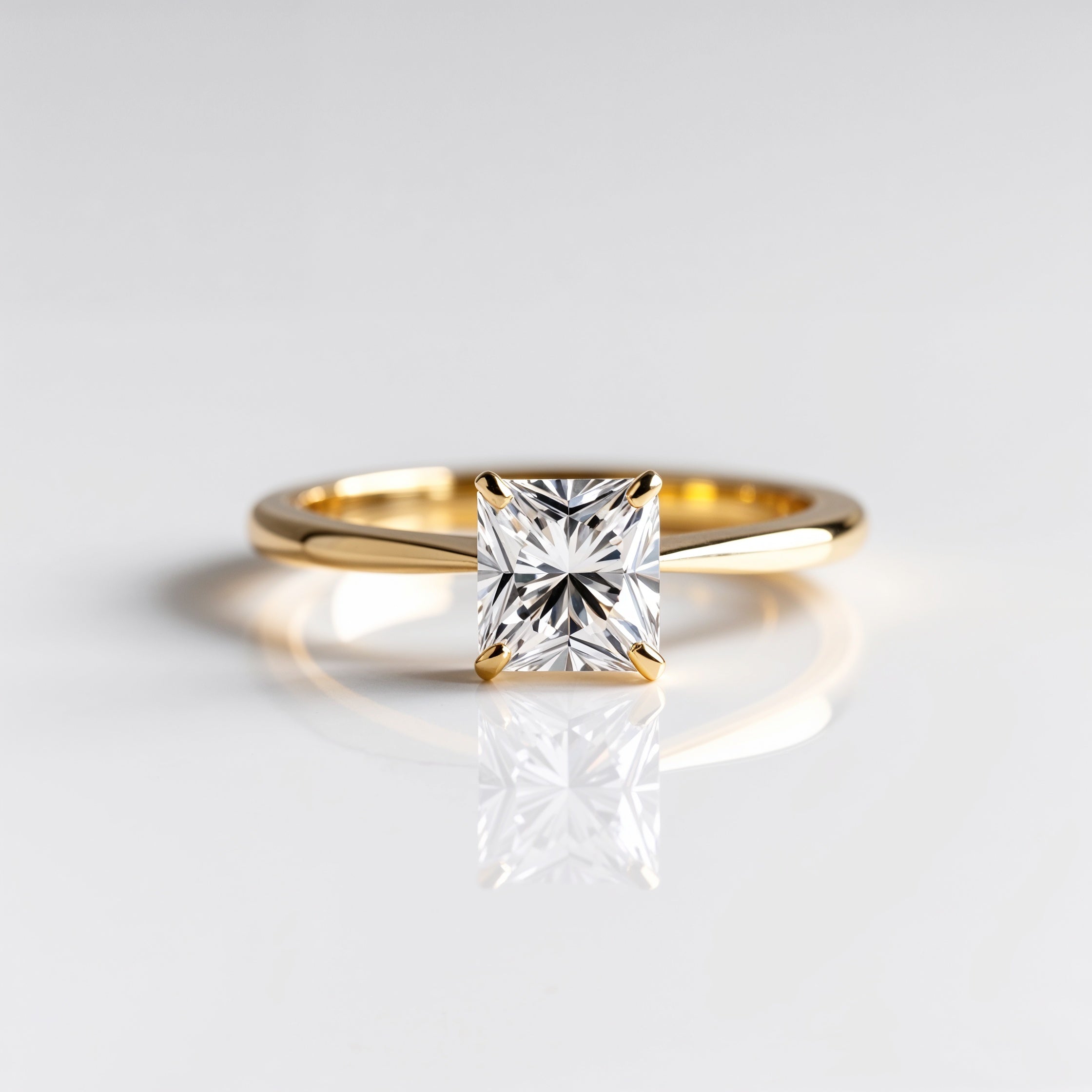 Classic Princess Cut Solitaire Diamond Engagement Ring