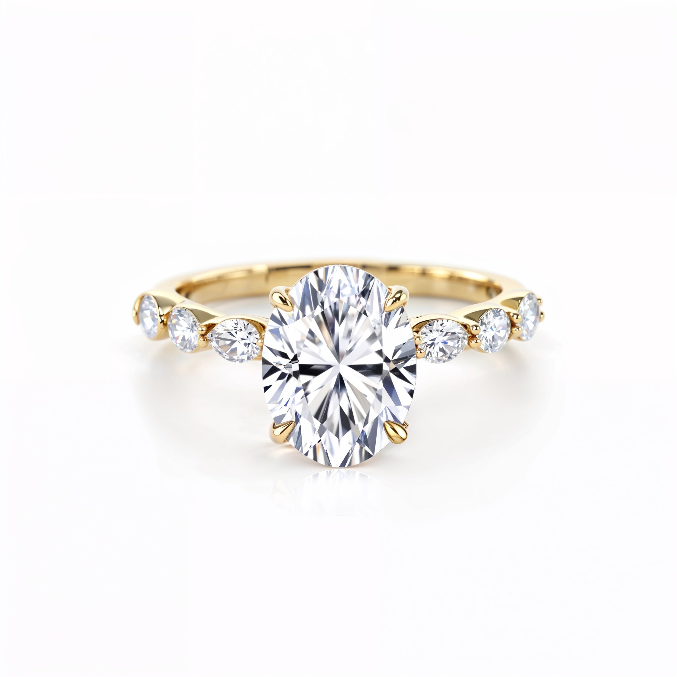 Glorious Oval Cut Pavé Engagement Ring